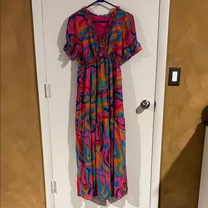 Vibrant Multicolor Maxi Dress